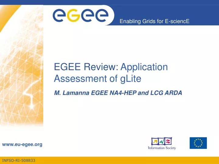 egee review application assessment of glite