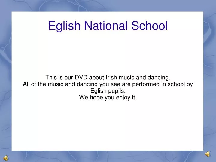 eglish national school