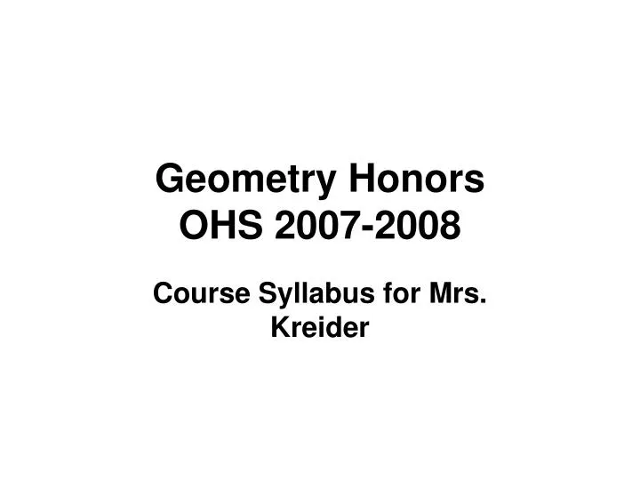 geometry honors ohs 2007 2008