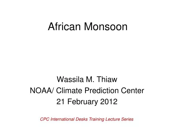 african monsoon