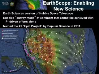 EarthScope: Enabling New Science