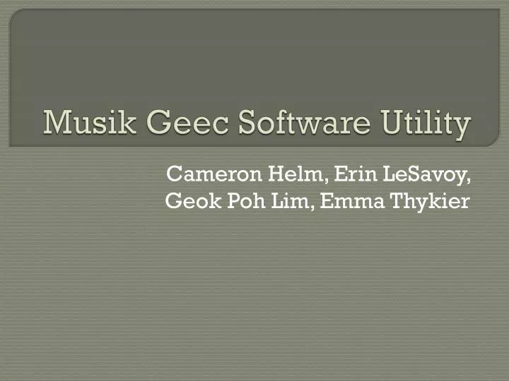 musik geec software utility