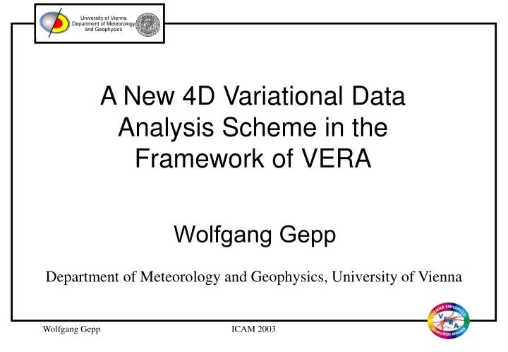 a new 4d variational data analysis scheme in the framework of vera