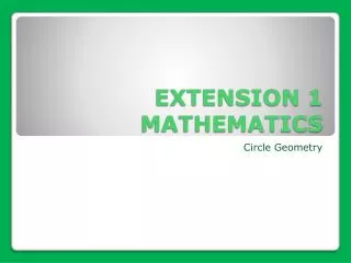 EXTENSION 1 MATHEMATICS