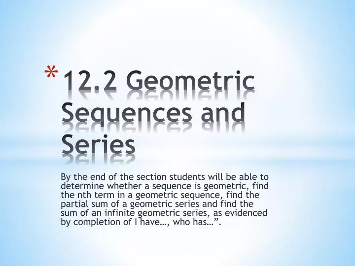 12 2 geometric sequences and series