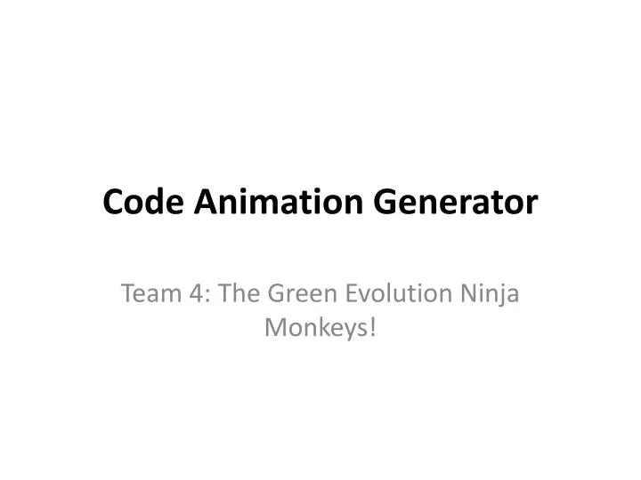 code animation generator