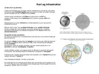 kort og infrastruktur