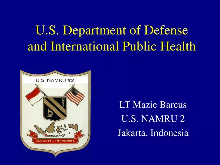 u s department of defense and international public health