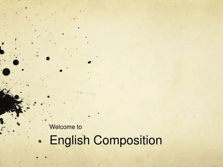 welcome to english composition