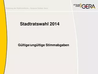 stadtratswahl 2014
