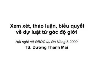 xem x t th o lu n bi u quy t v d lu t t g c gi i