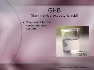 GHB (Gamma Hydroxybutyric acid)
