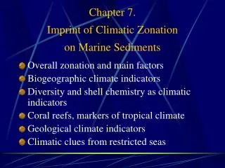 Chapter 7. Imprint of Climatic Zonation on Marine Sediments