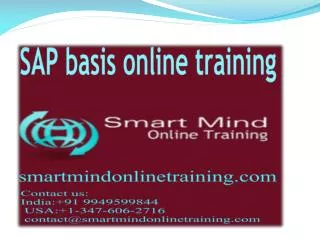 SAP basis online training | Online SAP basis Training in usa