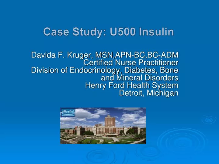 case study u500 insulin