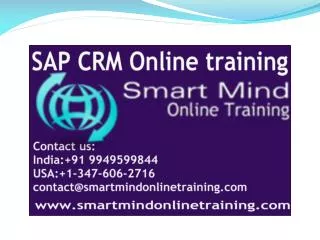 SAP CRM online training | Online SAP CRM Training in usa, u