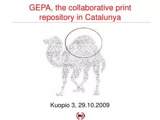 GEPA, the collaborative print repository in Catalunya