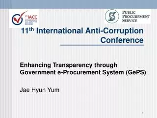 11 th International Anti-Corruption Conference