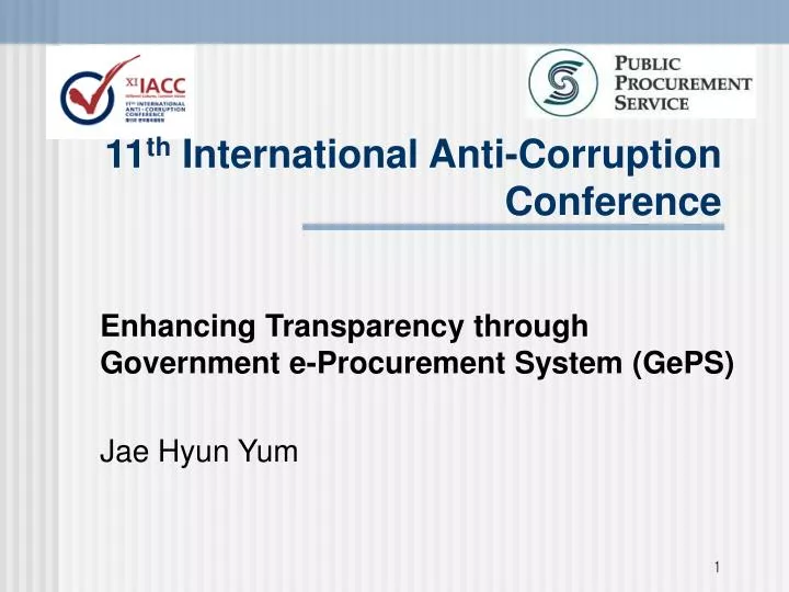 11 th international anti corruption conference