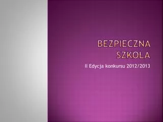 bezpieczna szko a