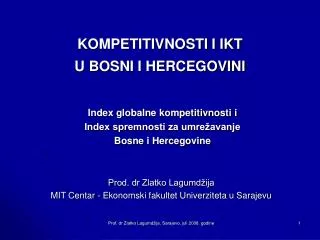 kompetitivnosti i ikt u bosni i hercegovini