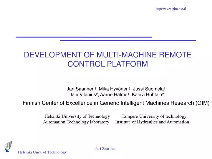 development of multi machine remote control platform