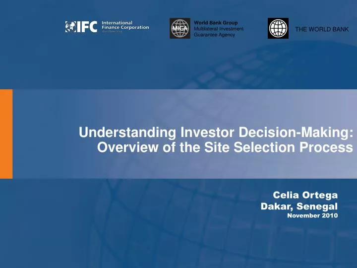 understanding investor decision making overview of the site selection process