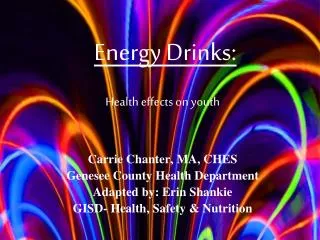Energy Drinks: