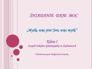 niadanie daje moc