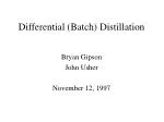 Differential (Batch) Distillation - slide 1