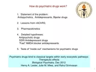How do psychiatric drugs work?