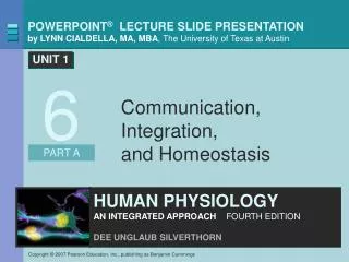 Communication, Integration, and Homeostasis