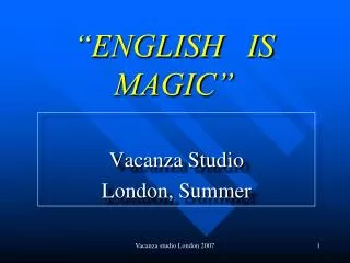 english is magic