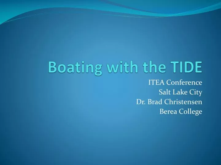 boating with the tide