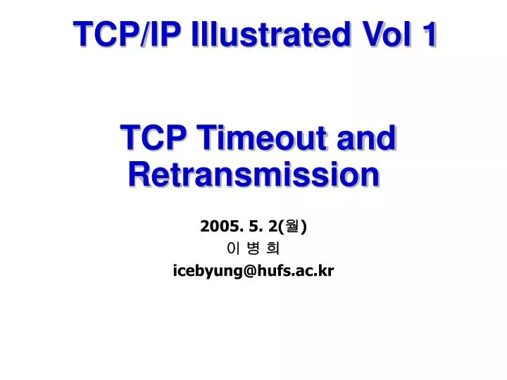 tcp timeout and retransmission
