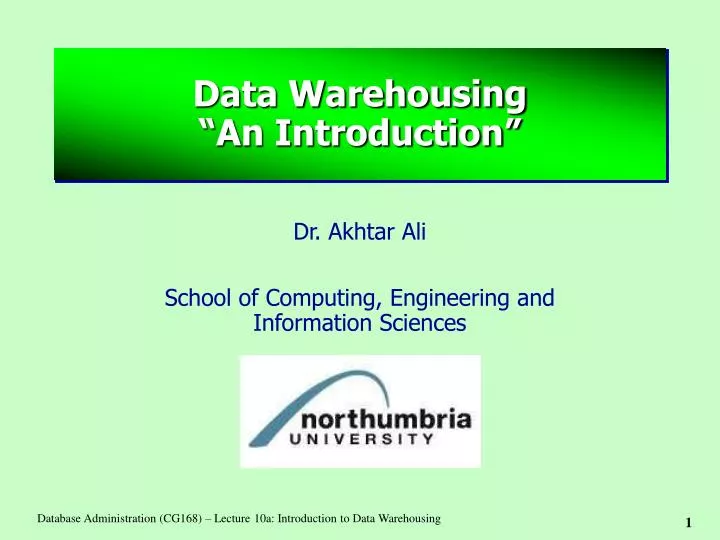 data warehousing an introduction