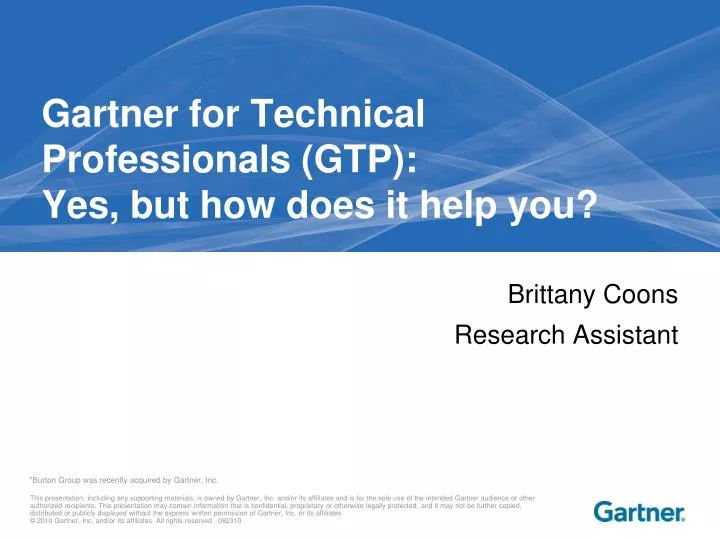 gartner for technical professionals gtp yes but how does it help you