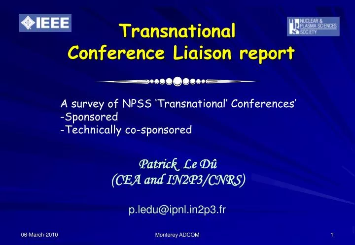 transnational conference liaison report