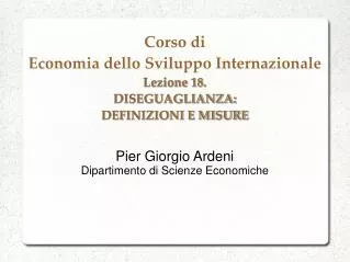 pier giorgio ardeni dipartimento di scienze economiche