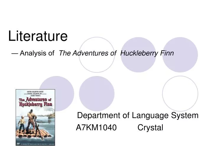 literature analysis of the adventures of huckleberry finn