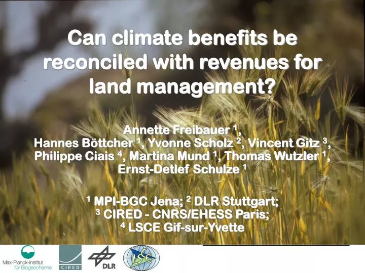 c an climate benefits be reconciled with revenues for land management