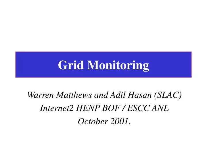 grid monitoring