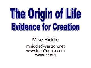 Evidence for Creation