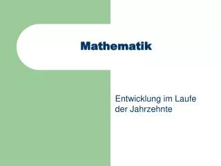 mathematik