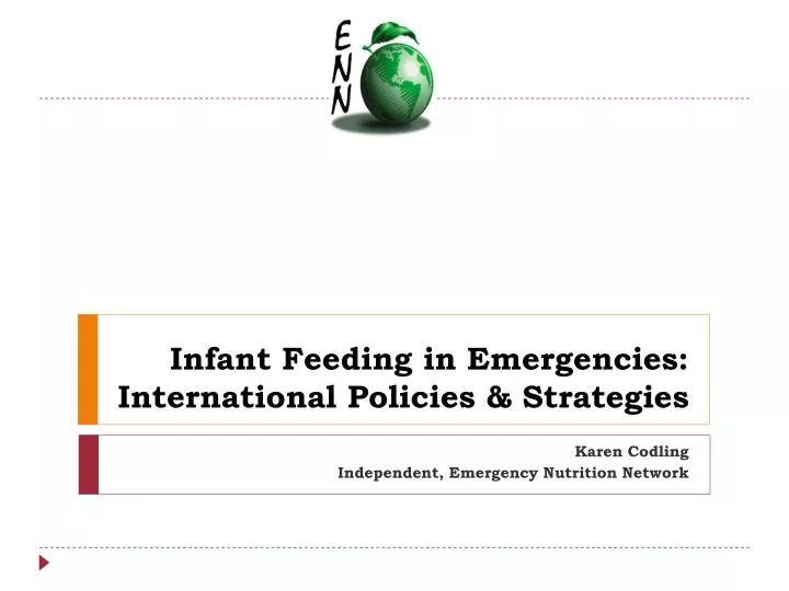 infant feeding in emergencies international policies strategies
