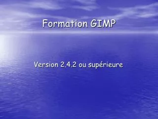 formation gimp