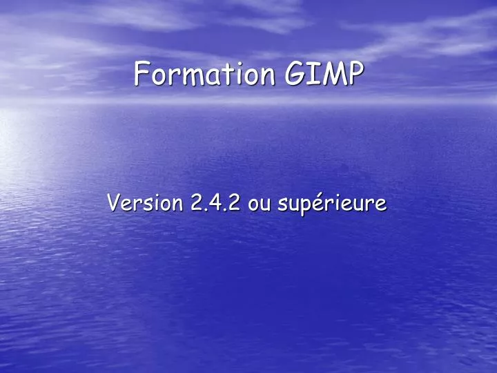 formation gimp