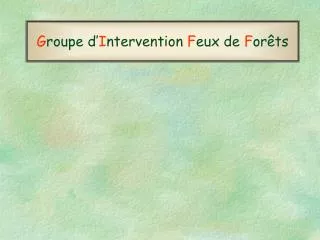 g roupe d i ntervention f eux de f or ts