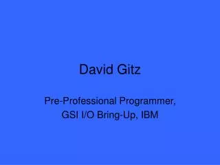 David Gitz