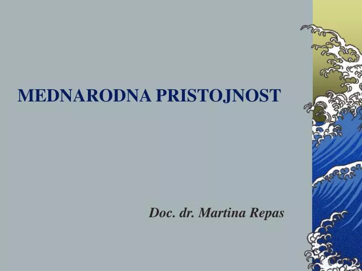 mednarodna pristojnost